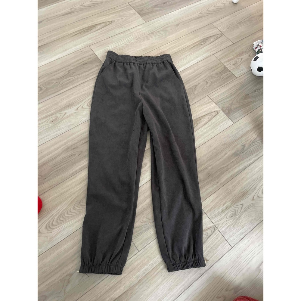 Zara Womens Elastic Waistband Zip Corduroy Joggers Size XS‎